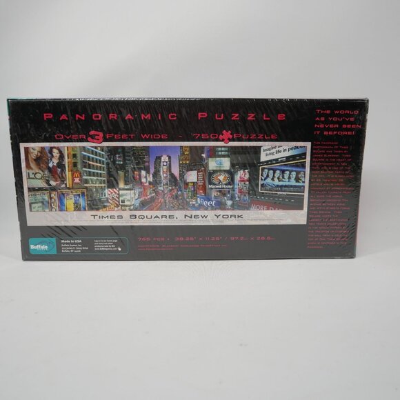 Times Square New York Panoramic Puzzle 750 Pieces Over 3' Wide Buffalo Games NIB - Picture 3 of 5
